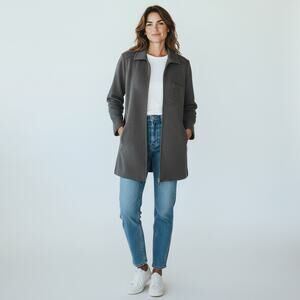 Chaus Sport‎ Gray Zip-Front Jacket - Women's Large